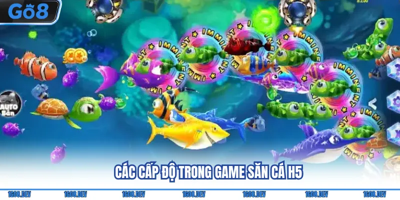 Các cấp độ trong game săn cá H5