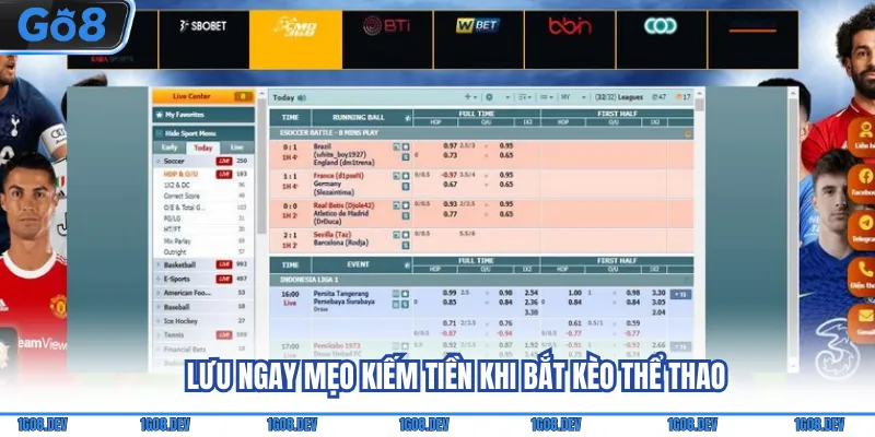 Lưu ngay mẹo kiếm tiền khi bắt kèo thể thao