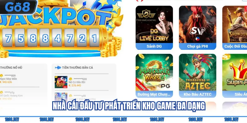 Nhà cái đầu tư phát triển kho game đa dạng